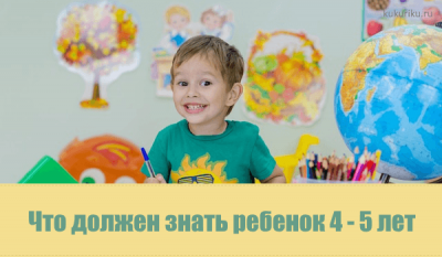 Что должен знать и уметь ребенок 4-5 лет
